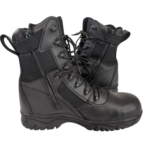 Rothco Tactical Boot Mens 12 Black Side Composite Toe Side Zip Police Military - Picture 4 of 10